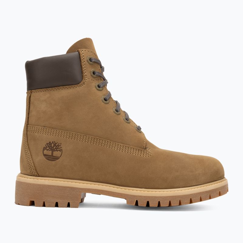 Férfi bakancs Timberland Premium 6 Inch Lace Up Waterproof olive nubuck/dark brown 2