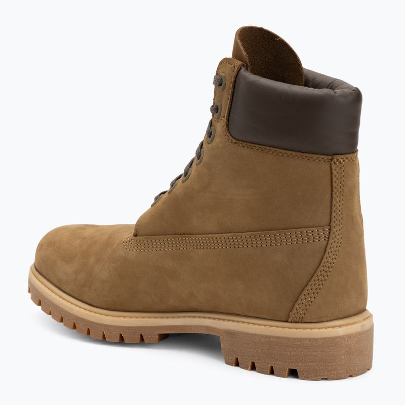 Férfi bakancs Timberland Premium 6 Inch Lace Up Waterproof olive nubuck/dark brown 3
