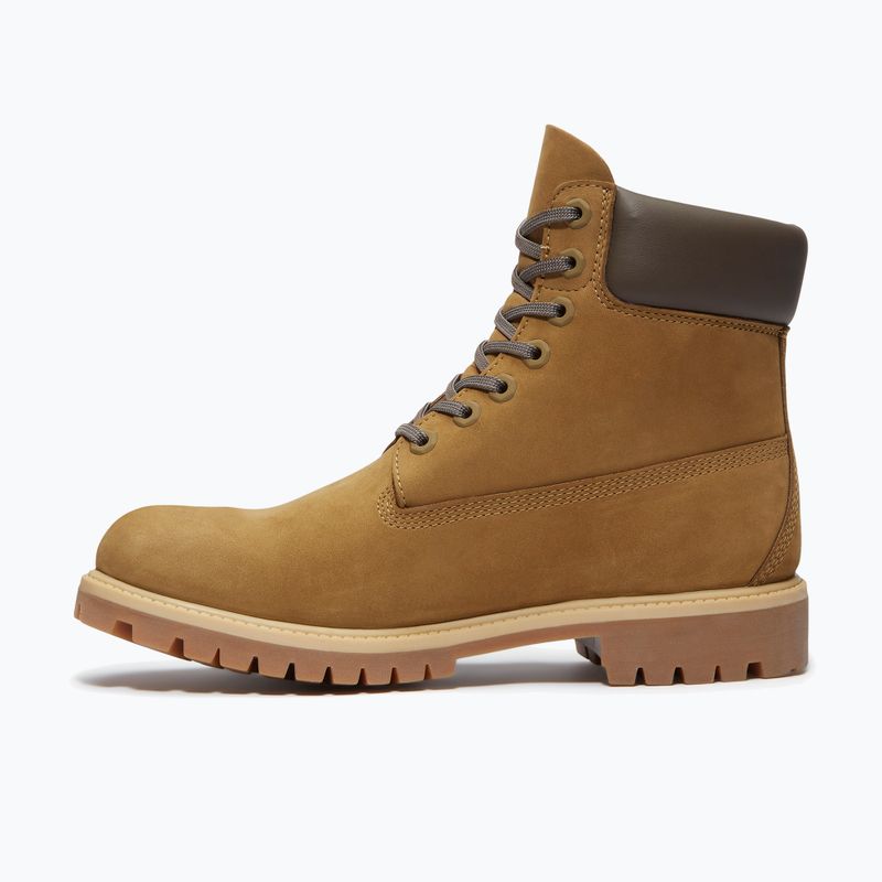 Férfi bakancs Timberland Premium 6 Inch Lace Up Waterproof olive nubuck/dark brown 9