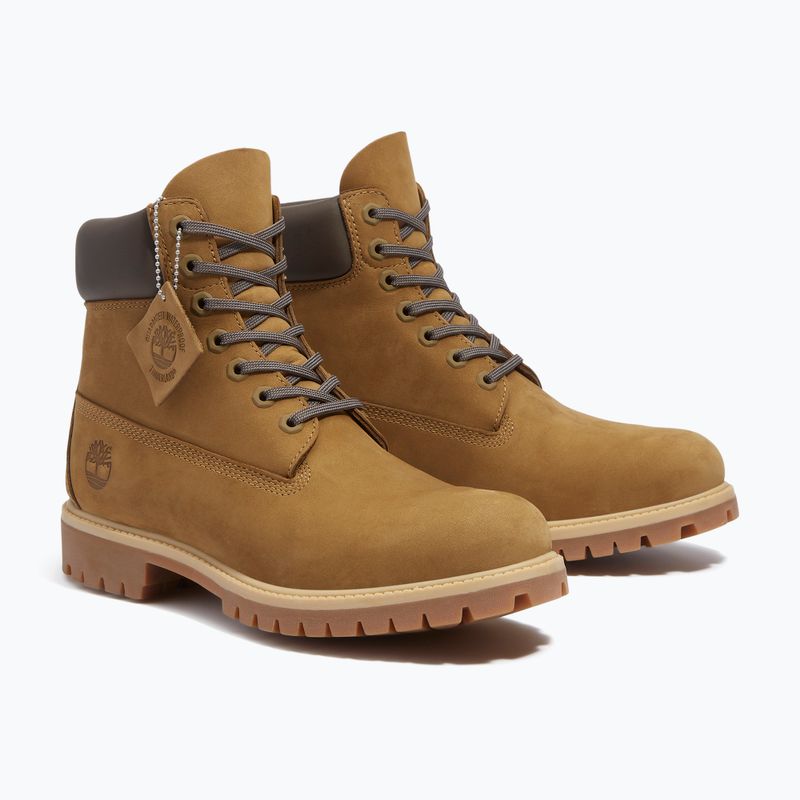 Férfi bakancs Timberland Premium 6 Inch Lace Up Waterproof olive nubuck/dark brown 10