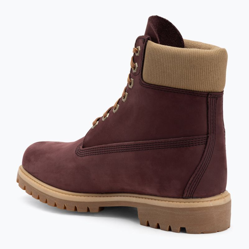 Férfi bakancsok Timberland Premium 6 Inch Lace Up Waterproof burgundy olive 3
