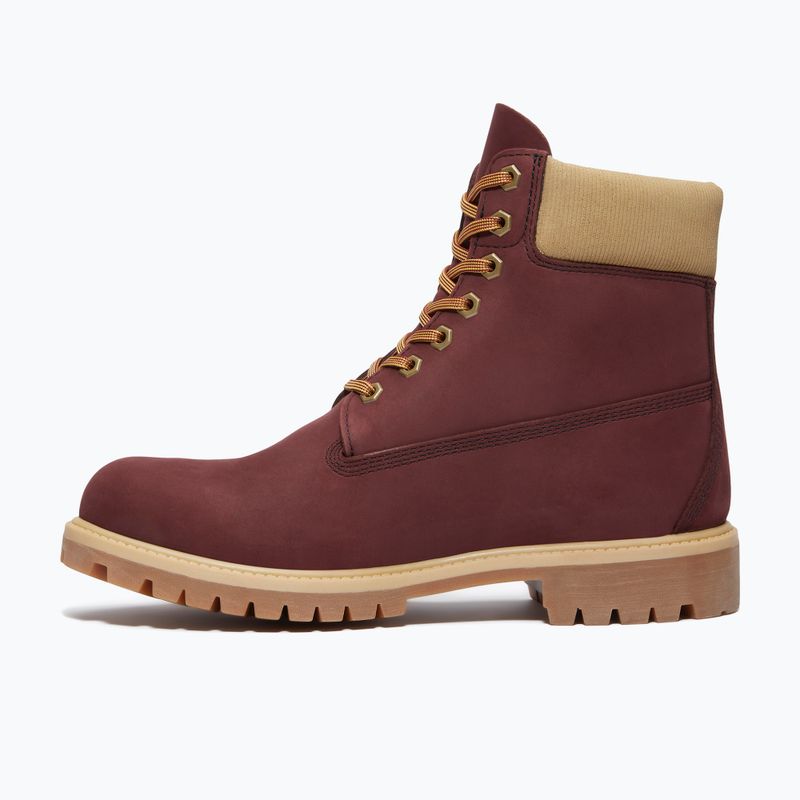 Férfi bakancsok Timberland Premium 6 Inch Lace Up Waterproof burgundy olive 2
