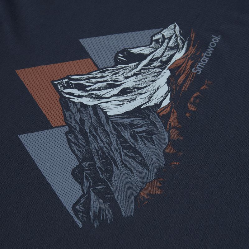 Férfi póló Smartwool Peak Bagger Active SS Graphic Tee navy 3