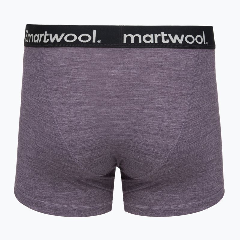 Férfi termoaktív boxeralsó Smartwool Merino Boxer Brief Boxed purple storm heather 2
