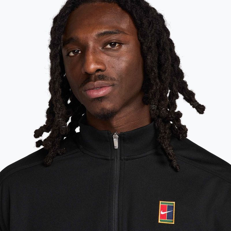 Férfi tenisz pulóver Nike Court Heritage black/black 4