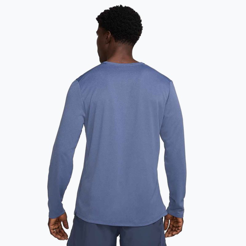 Férfi Nike Miler Dri-Fit UV diffúz kék hosszú ujjú futócipő 3
