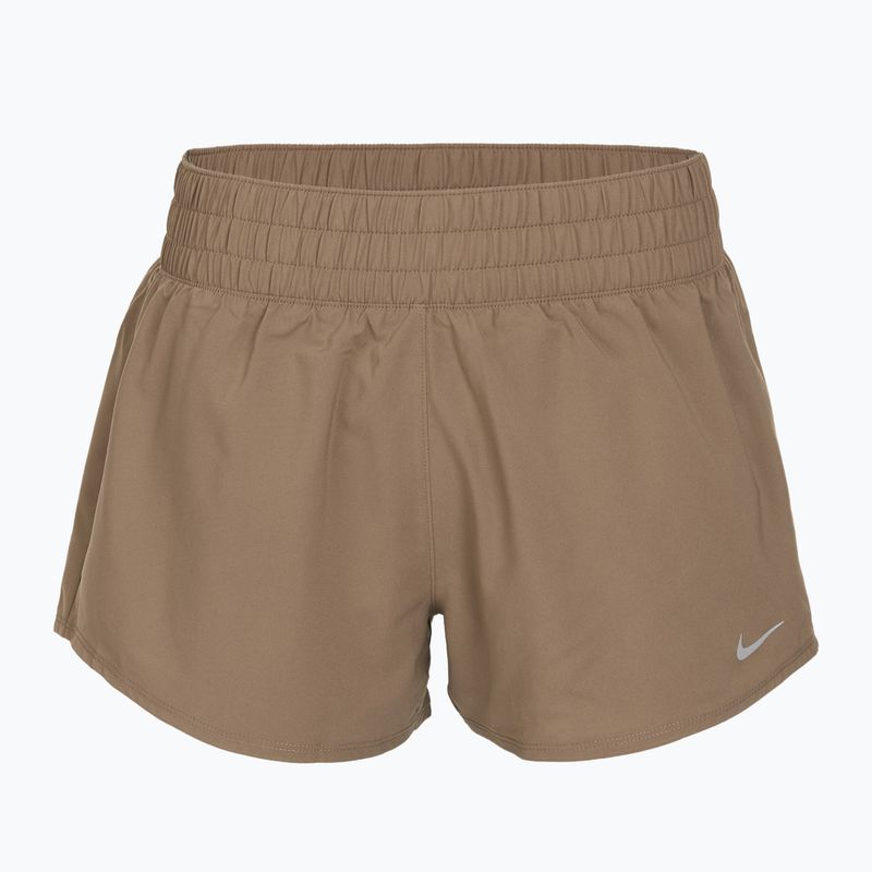 Női rövidnadrág Nike One Dri-Fit 3" mink brown/reflective silver