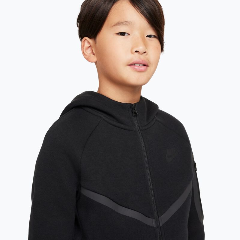 Gyerekpulóver Nike Sportswear Tech Fleece Full Zip black/black/black 4