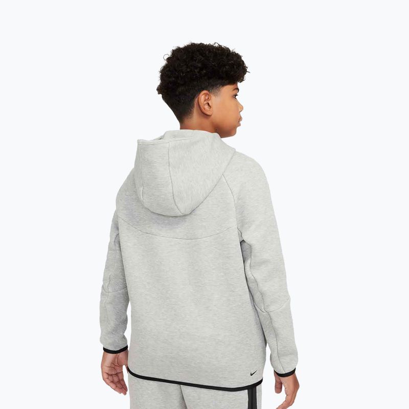Gyermek Nike Sportswear Tech Fleece Full-Zip pulóver sötétszürke heather/fekete/fekete/fekete 3
