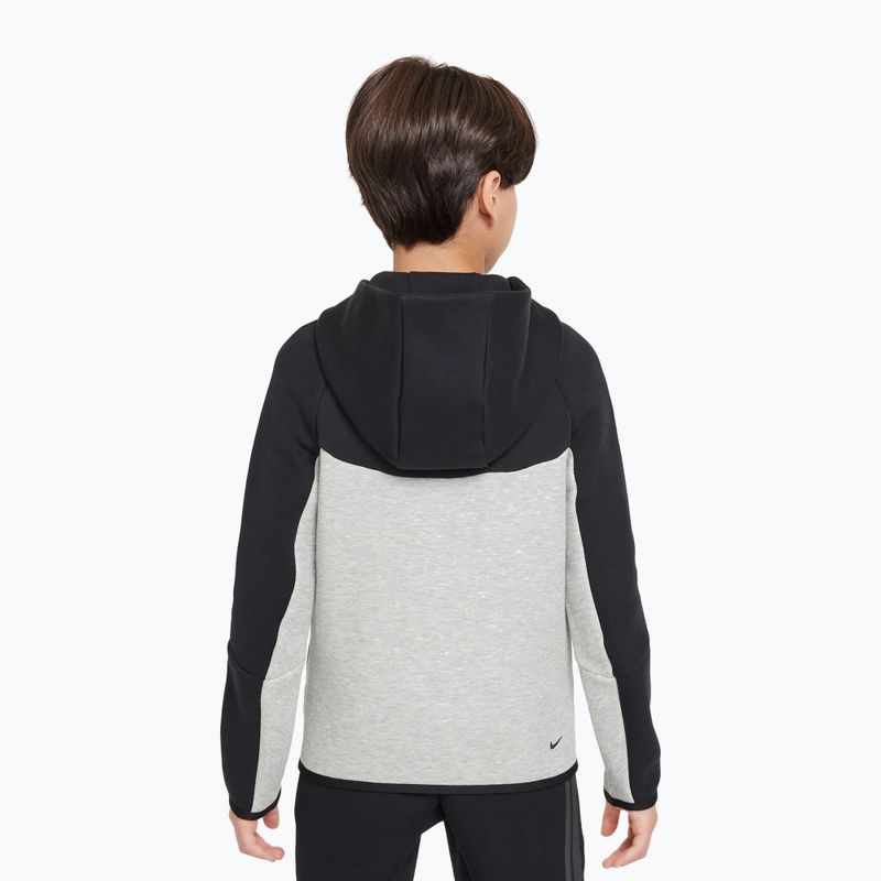 Gyerek pulóver Nike Sportswear Tech Fleece Full Zip dark grey heather/black/black/black 3