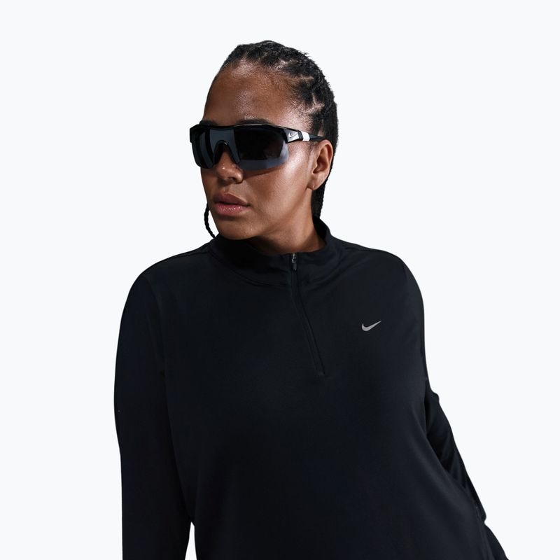 Női hosszú ujjú futófelső Nike Swift Dri-FIT UV 1/4-Zip Plus Size black 3