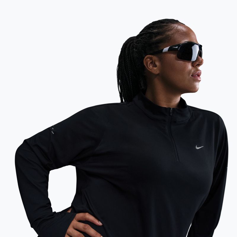 Női hosszú ujjú futófelső Nike Swift Dri-FIT UV 1/4-Zip Plus Size black 4