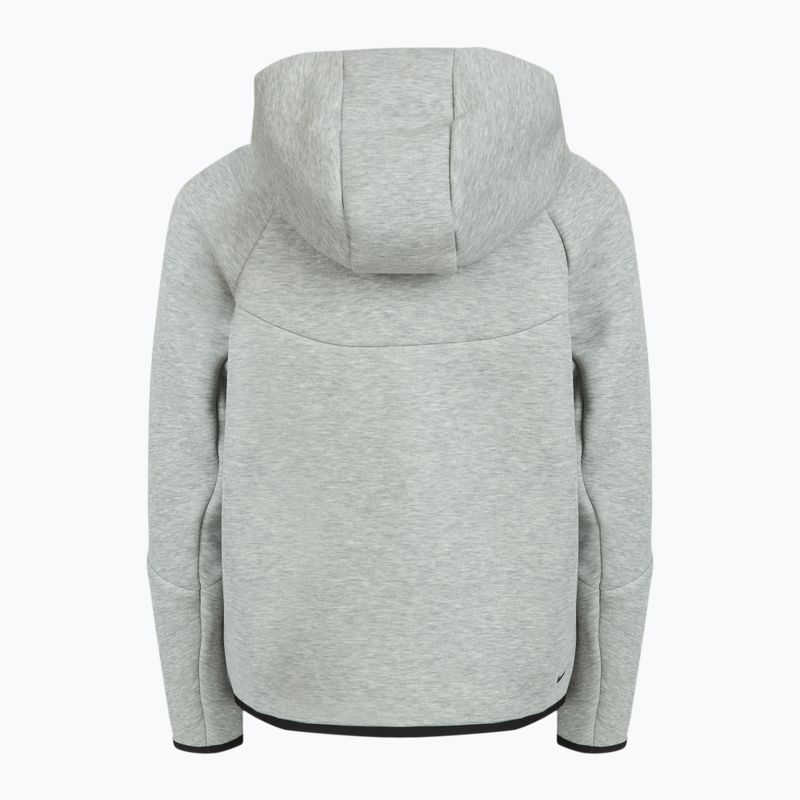 Gyermek Nike Sportswear Tech Fleece Full-Zip pulóver sötétszürke heather/fekete/fekete/fekete 10