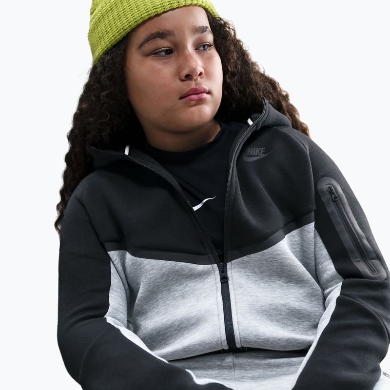 Gyerek pulóver Nike Sportswear Tech Fleece Full-Zip dark grey heather/black/black/black 4