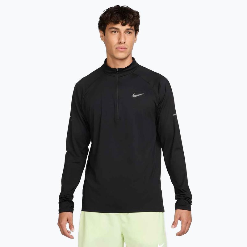 Férfi Nike Stride 1/4 Zip Dri-Fit futó melegítőfelső fekete