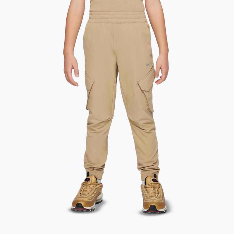 Nike Sportswear City Utility gyermek nadrág ejtőernyős bézs/fekete