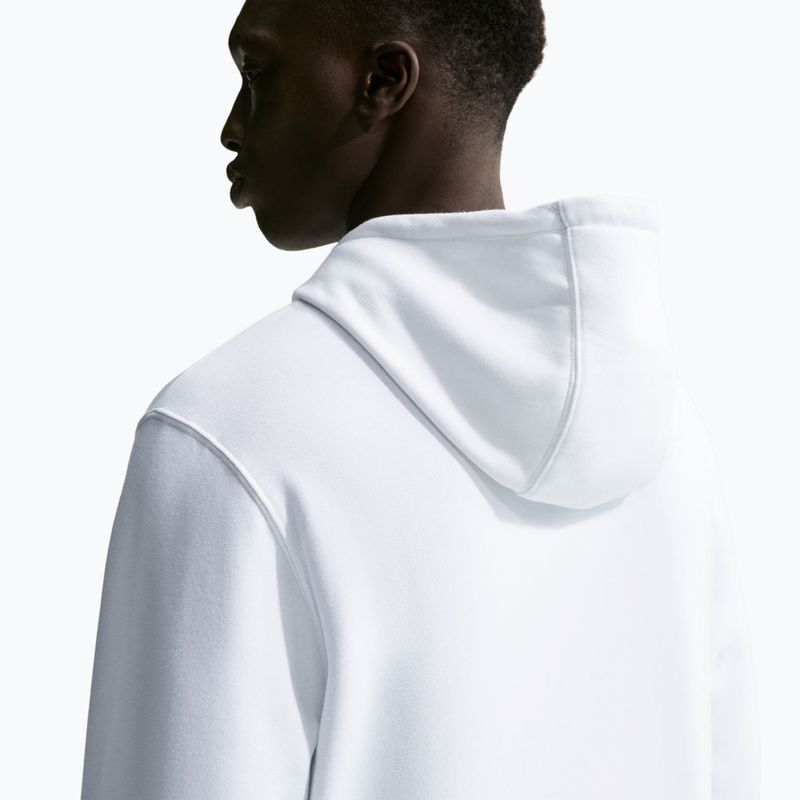 Férfi pulóver Nike Club Pullover Hoodie white/white/black 5