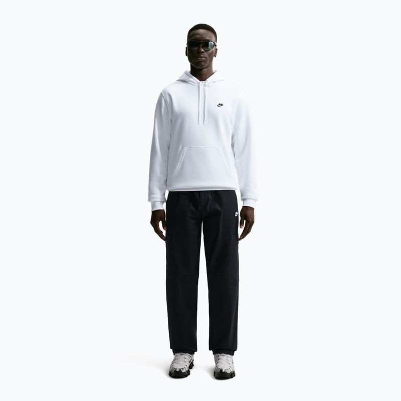Férfi pulóver Nike Club Pullover Hoodie white/white/black 6