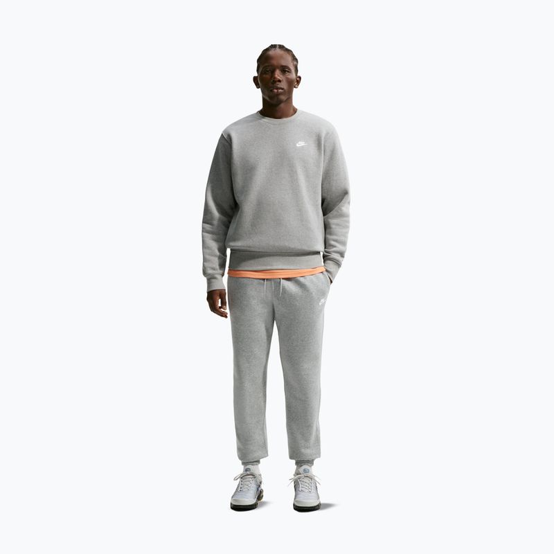 Férfi nadrág Nike Club Cuffed Brushed dark grey heather/light smoke grey/white 2
