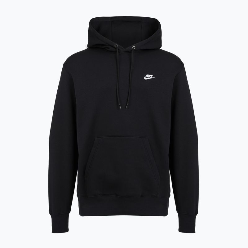Férfi kapucnis pulóver Nike Club Pullover Hoodie black/black/white 6