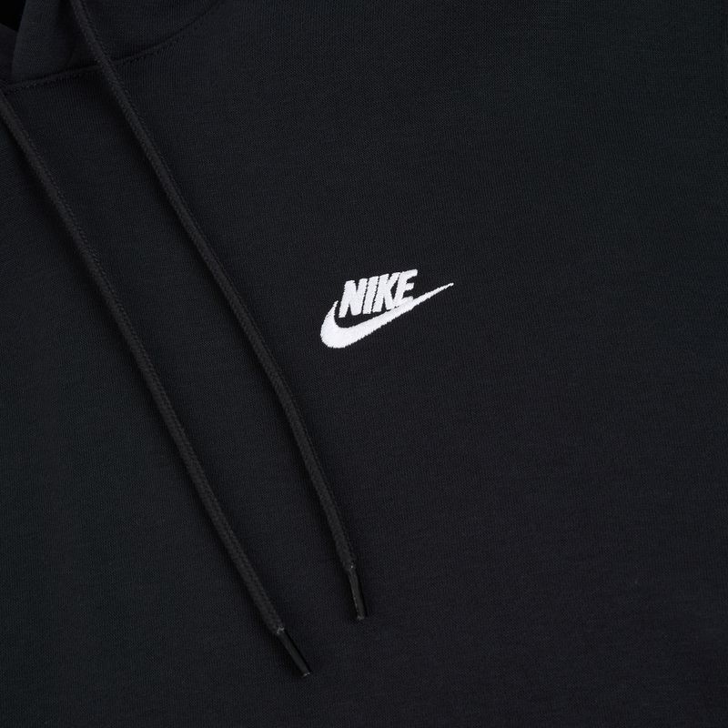 Férfi kapucnis pulóver Nike Club Pullover Hoodie black/black/white 8