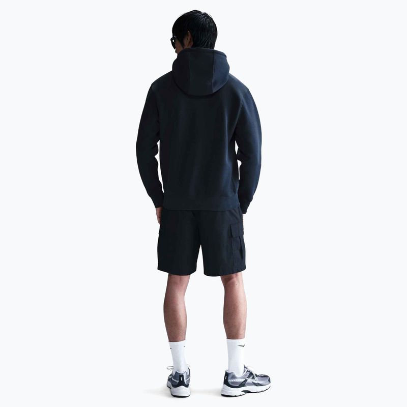 Férfi Nike Club teljes cipzáras kapucnis pulóver obszidián/obszidián/fehér 3