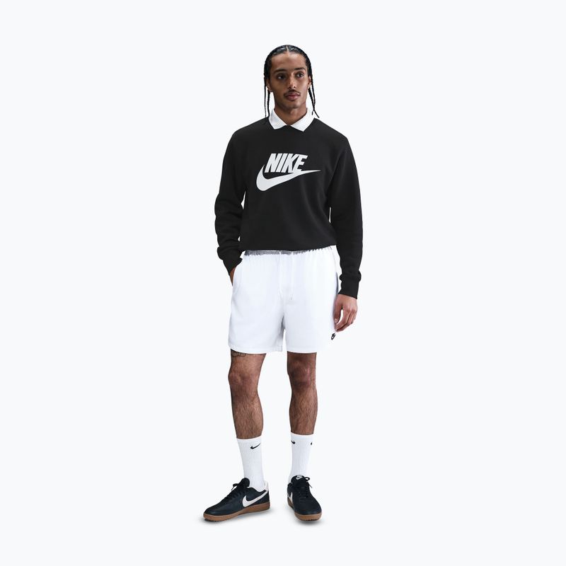 Férfi pulóver Nike Sportswear Club Graphic Fleece Crew black/white 2
