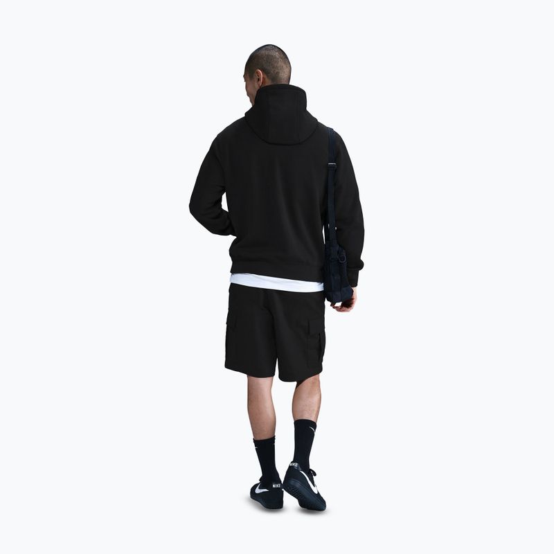 Férfi kapucnis pulóver Nike Club Pullover Hoodie black/black/white 3