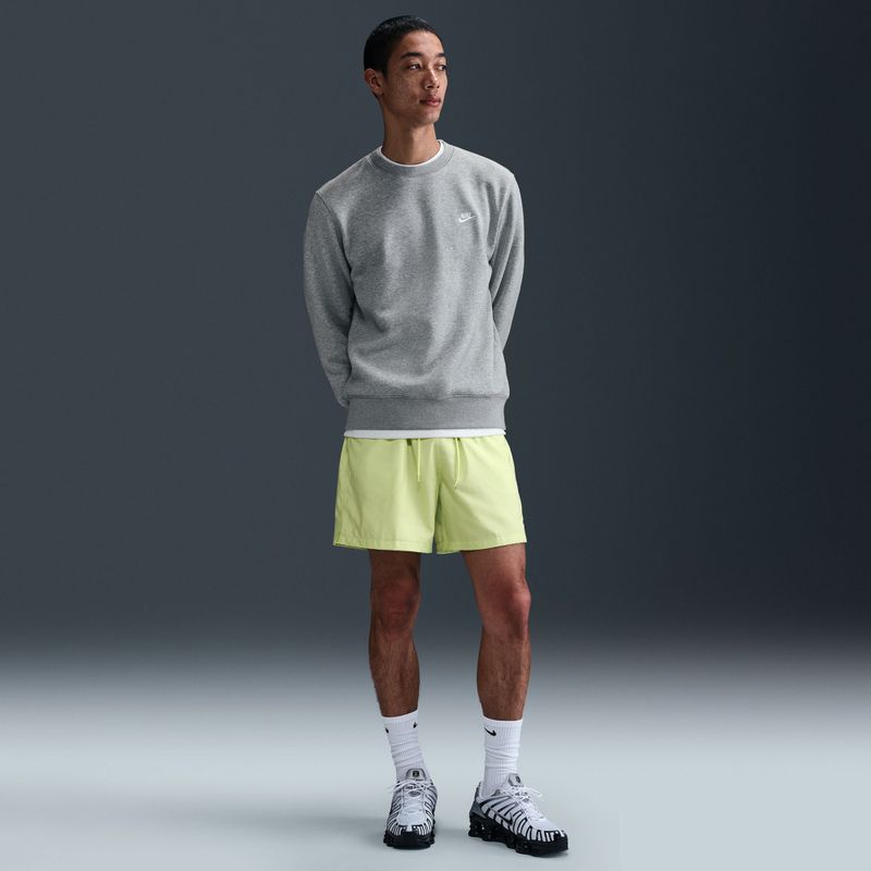 Férfi Nike Club Fleece Crew pulóver sötétszürke szürke/fehér 6