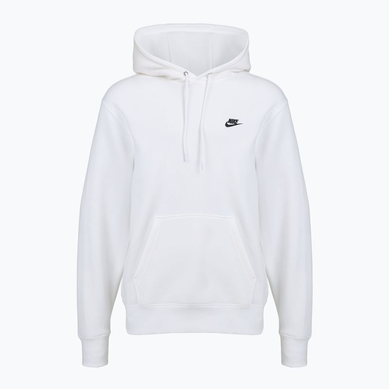 Férfi pulóver Nike Club Pullover Hoodie white/white/black 7
