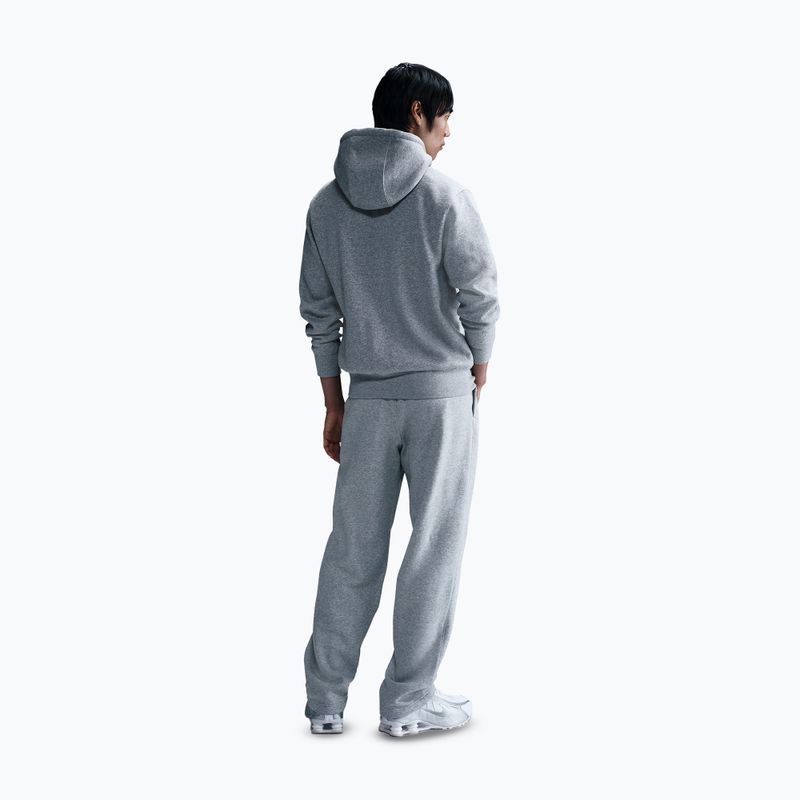 Férfi pulóver Nike Club Full Zip Hoodie dark grey heather/light smoke grey/white 3