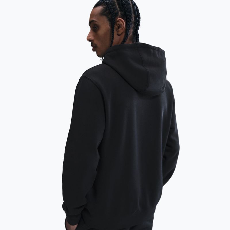Férfi kapucnis pulóver Nike Club Pullover Hoodie black/black/white 3