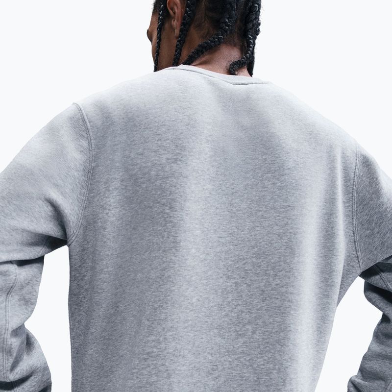 Férfi pulóver Nike Sportswear Club Graphic Fleece Crew dark grey heather/white 5