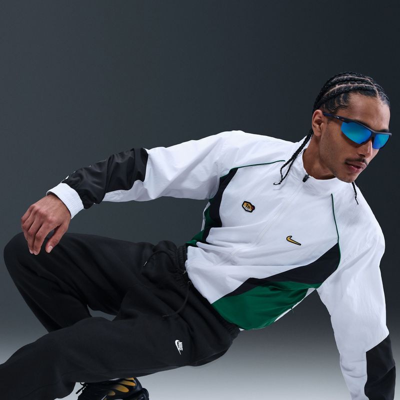 Férfi melegítőnadrág Nike Club Cuffed Brushed black/black/white 6