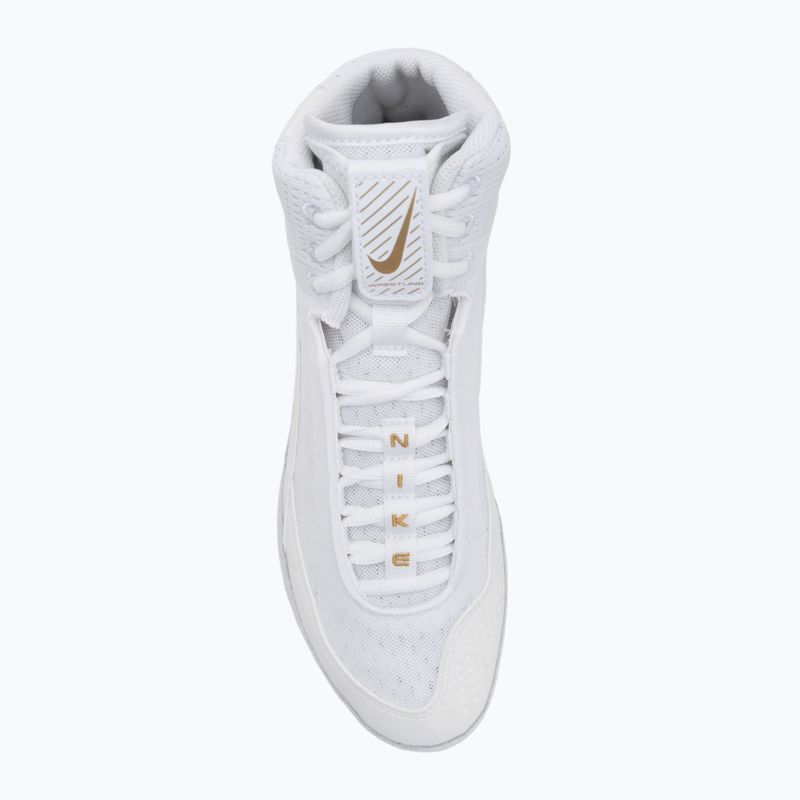 Nike Inflict 4 birkózócipő fehér/metálarany/fotópor/fekete 5