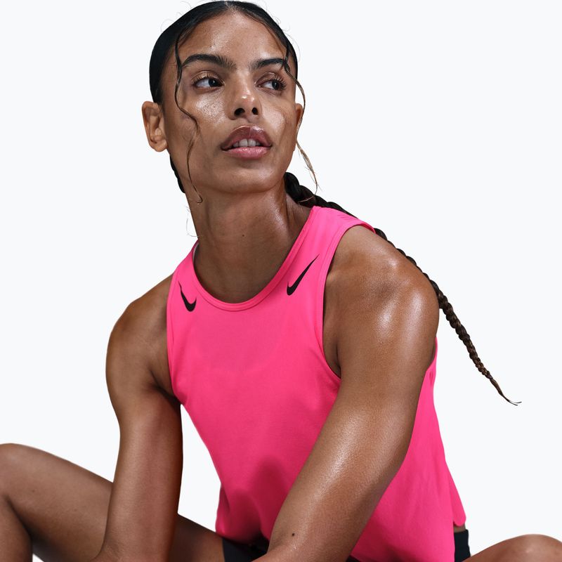 Női futó póló Nike AeroSwift hyper pink/black 6