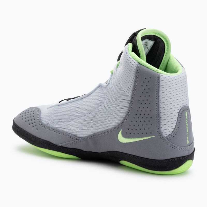 Nike Inflict 4 labdarúgó birkózócipő szürke/lime blast/antracit/fehér 3