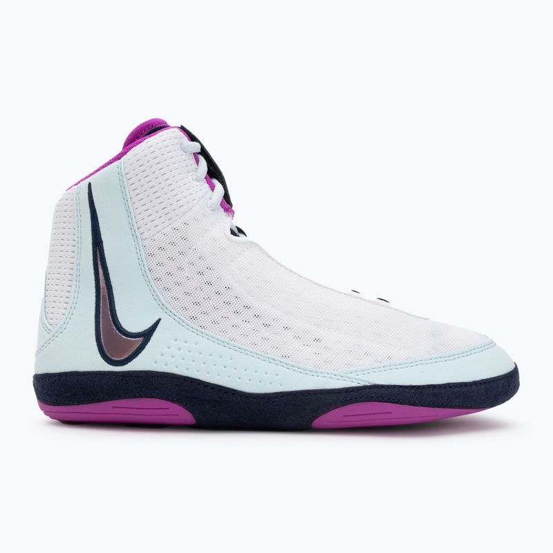 Nike Inflict 4 birkózócipő fehér/szuperlila/gleccserkék/obszidián 2