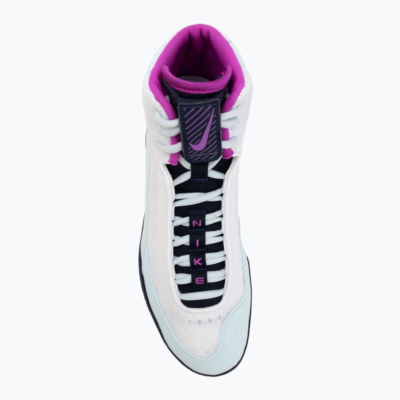 Nike Inflict 4 birkózócipő fehér/szuperlila/gleccserkék/obszidián 5