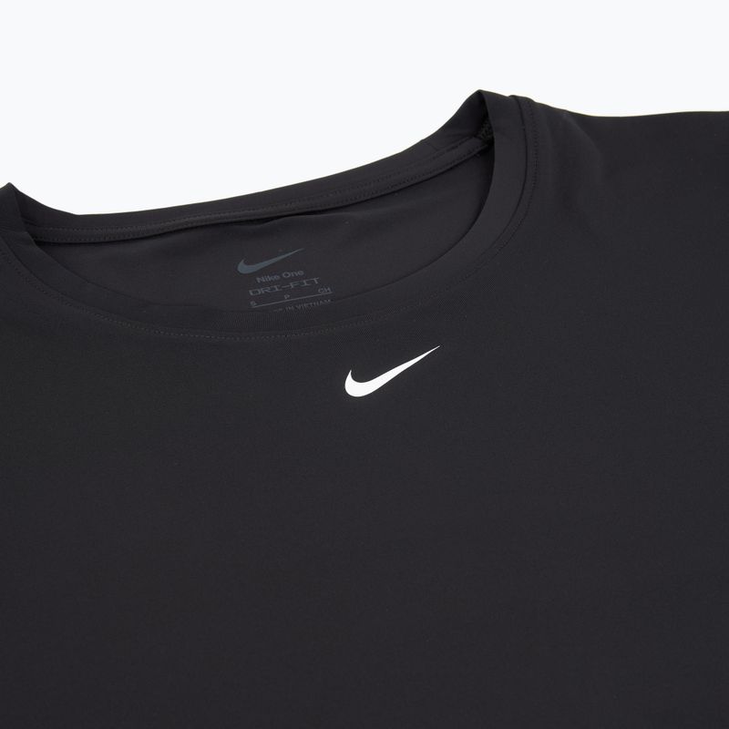 Női edzőpóló Nike One Classic Dri-Fit fekete/fehér 9