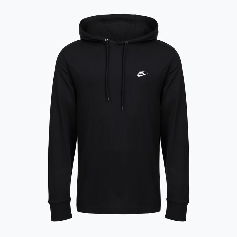 Férfi kapucnis pulóver Nike Sportswear Club Knit Pullover Hoodie black/black/white 4