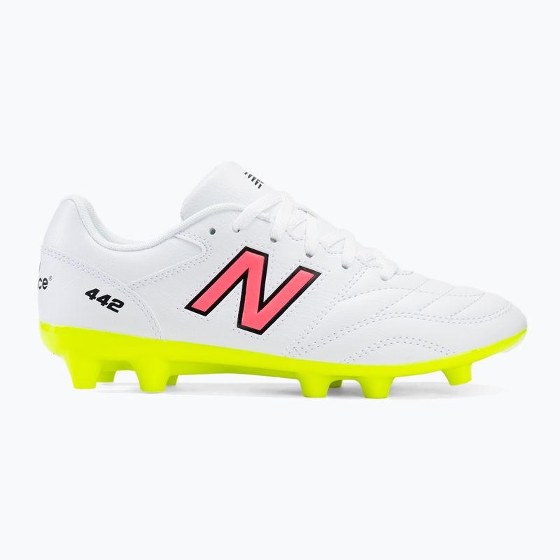 Gyermek futballcipő New Balance 442's Academy V2 FG fehér/zöld 2