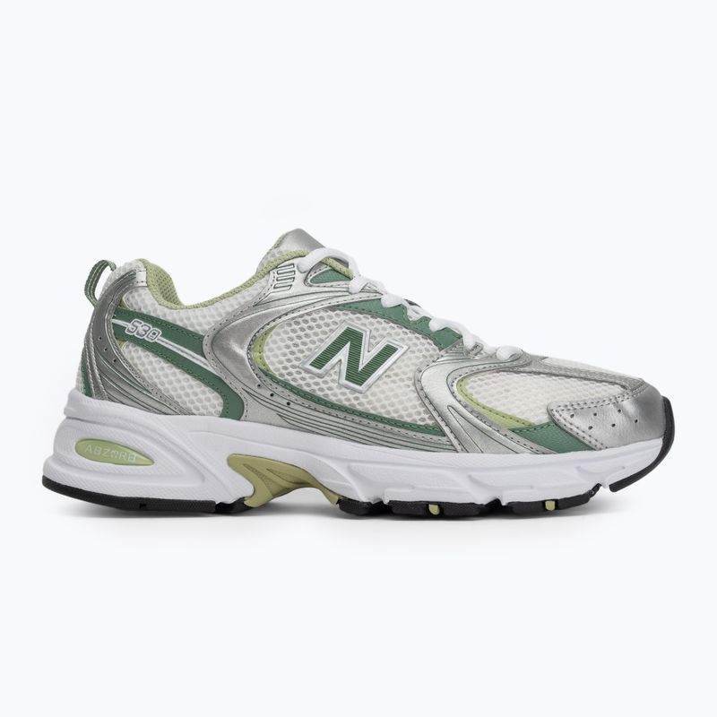 New Balance 530-as ezüst metál/mályvazöld cipő 2