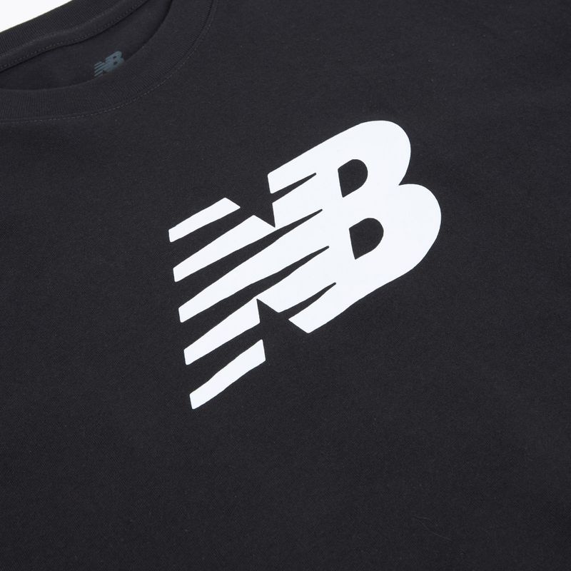 Női póló New Balance Sport Jersey Relaxed Logo black/white 3