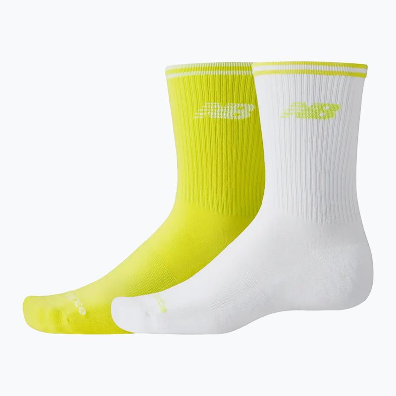 Zokni New Balance Running Stripe Midcalf 2 pár yellow/white