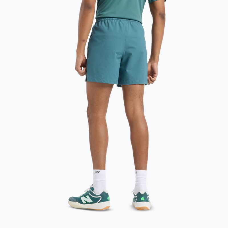 Férfi New Balance Tournament Seersucker rövid új spruc tenisz rövidnadrág 3