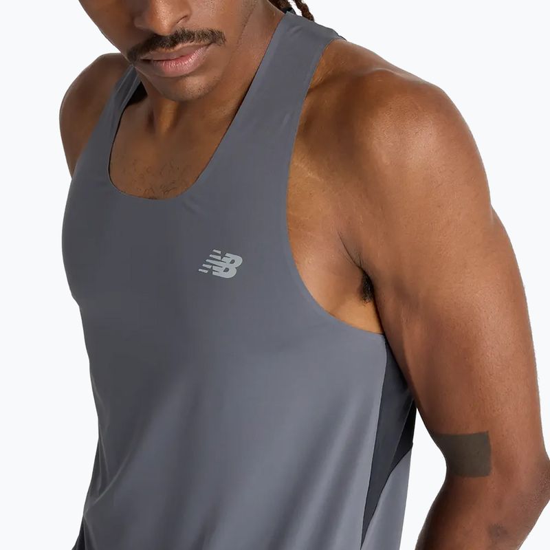 Férfi New Balance Race Day Tank grafit futó tank felső 4