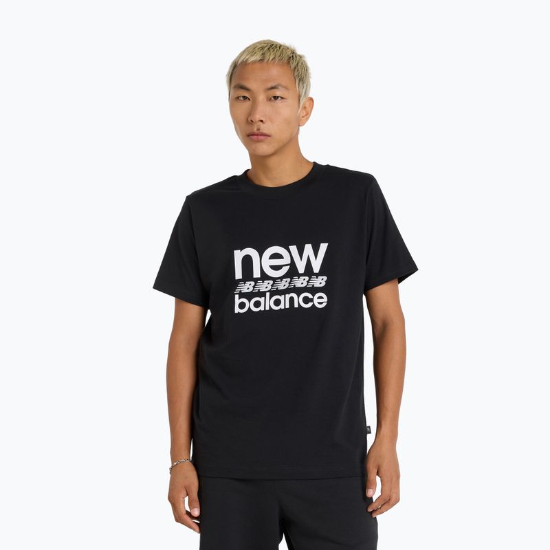 Férfi New Balance Sport Graphic grafikus fekete póló