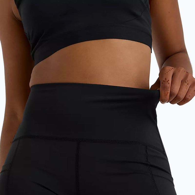 Női New Balance Sleek Pocket High Rise futó rövidnadrág fekete 6