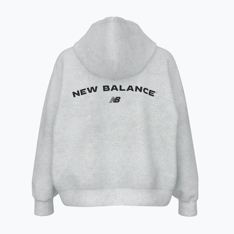 Női New Balance Reimagine Fleece kapucnis pulóver ashheath 2